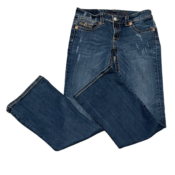 Seven7 Contrast Stitching Boot Cut Jeans - Picture 4 of 9